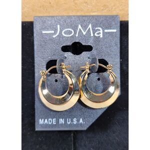 (3 for $15) Joma Goldtone Hoop Earrings with snap closure- NEW